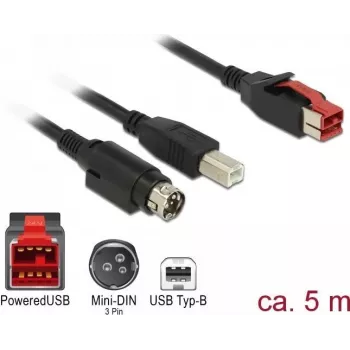 USB-kaabel DeLOCK 85491 USB 2.0 5 m USB B must