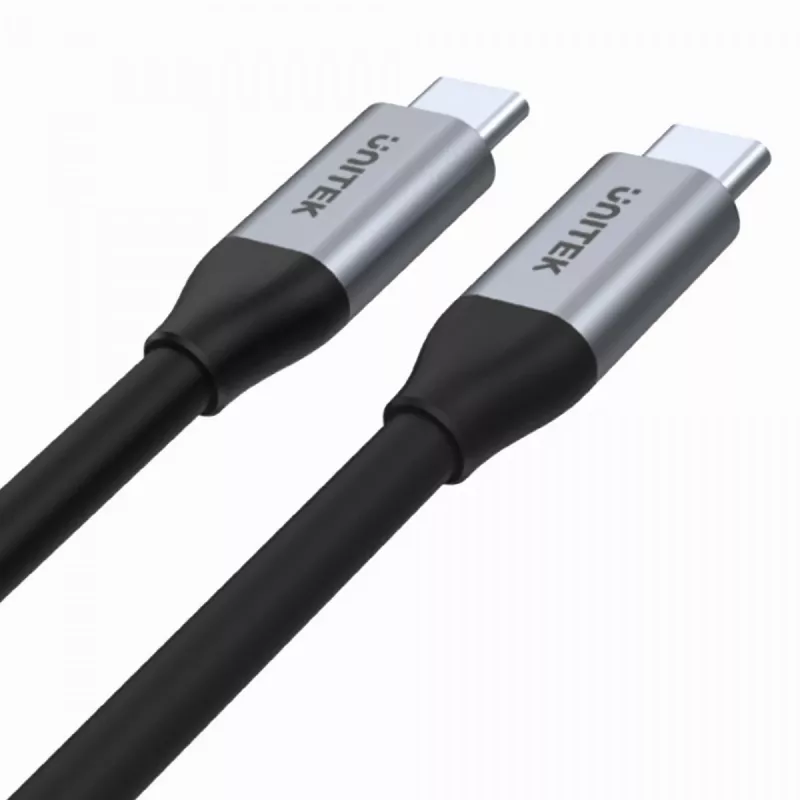 USB-C–USB-C andme- ja laadimiskaabel Unitek C14082ABK 1 m, USB 3.2 Gen 2 (10 Gbit/s), 100 W PD, must