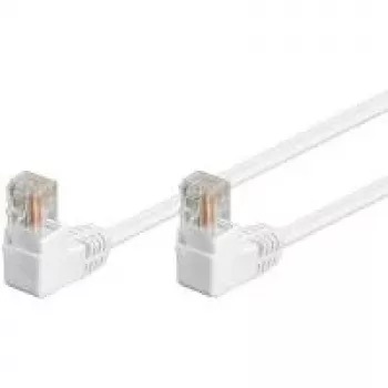 võrk patch-kaabel Delta Goobay CAT5e 2 m, U/UTP, 2×90° nurgaga RJ-45, Valge