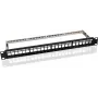 helos Modulaarne Rack Keystone Patchpaneel 19 tolli 1U 24 pordiga, must