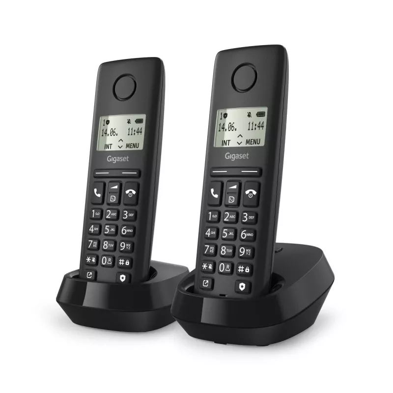 Juhtmeta telefonikomplekt Gigaset Pure 100 Duo – DECT-käsitelefonide paar koos tugijaamaga