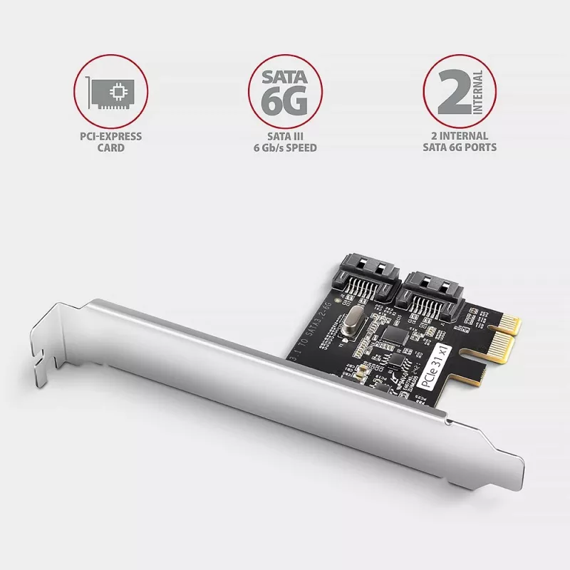 Axagon PCES-SJ2 liidesekaardid/adapter Sisemine SATA