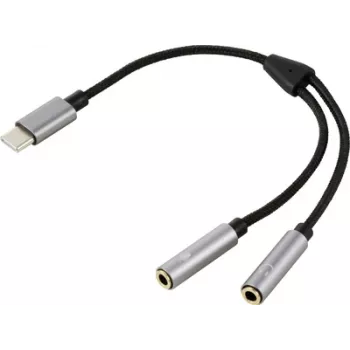 Renkforce USB 2.0 arvuti Y-kaabel [1x USB-C-pistik - 2x pistikupesa] - kaabel - digitaalne/andmeside