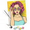 Ravensburger maalimiskomplekt CreArt ART Collection Canvas Edition — Lady in Pink (PopArt)