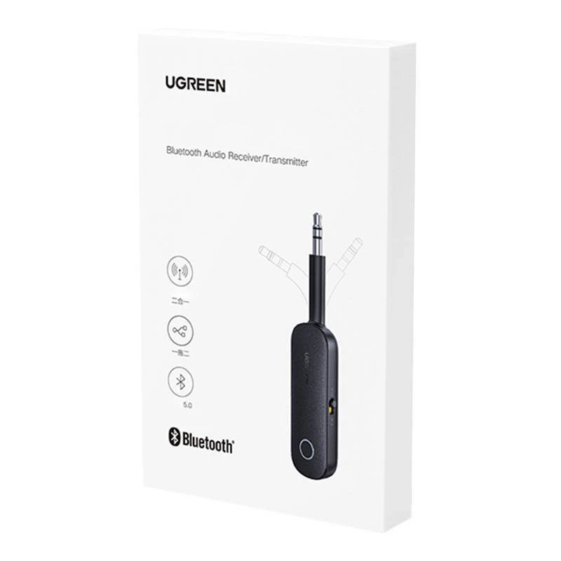 Bluetooth-vastuvõtja/saatja UGREEN CM403 — 3,5 mm pesa, Bluetooth 5.0, 145 mAh aku, must