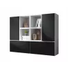 Cama living room furniture set ROCO 19 (4xRO3 + 4xRO6) Valge/Valge/Must