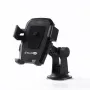 Telefonihoidik autosse Tellur Basic MCH5 tuuleklaasile, must, reguleeritav haare