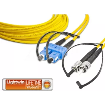 Lightwin LDP-09 SC-ST 1.0 fiiberoptiline kaabel 1 m LSOH OS2 2x SC 2x ST Kollane (LDP-09 SC-ST 1.0)