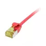 Paigalduskaabel RJ45, CAT6A 500Mhz, 0,15m, punane, U/FTP, õhuke ümmargune d=3,8mm, TPE/LSZH(Superflex), AWG32, Cat.7 toorkaabliga, Synergy 21 (S217340V3)