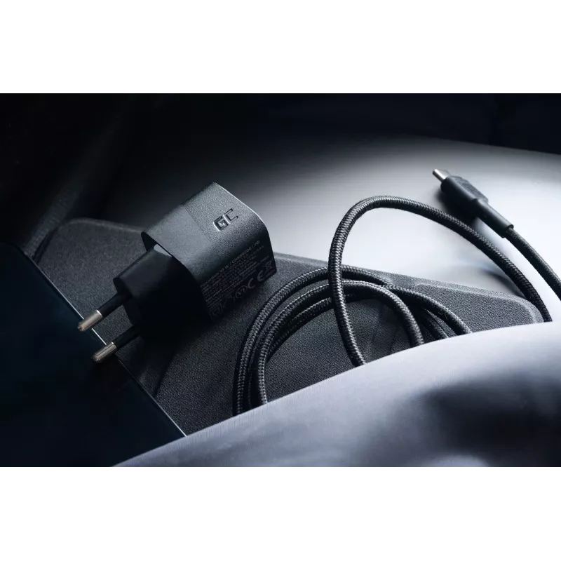 Mobiilseadme laadija roheline Cell CHARGC06, USB-C 33W, Quick Charge 3.0, vahelduvvoolu sisend 100–240V, must