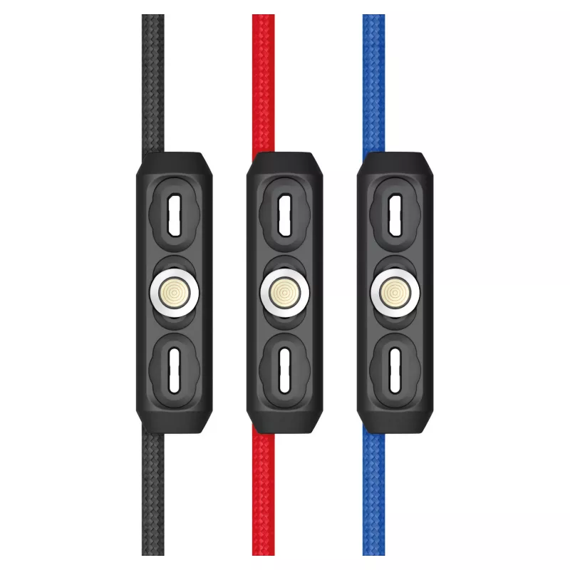 USB-kaabel RealPower MagneticCharge3 1m USB A Must Sinine Punane
