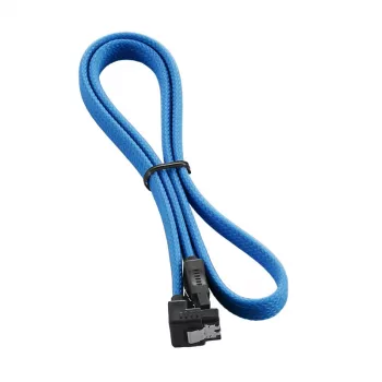 CableMod ModMesh - SATA-kaabel - Serial ATA 150/300/600 - SATA (M) parempoolsest nurga all SATA (M) - 60 cm - hele sinine (CM-CAB-RSAT-N60KLB-R)