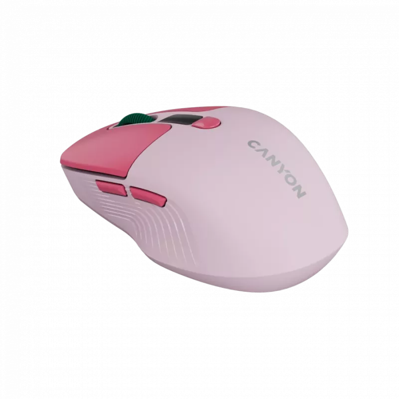 Canyon MW-26 - 2in1 juhtmevaba optiline hiir Bluetooth / 2,4 GHz - vaikne - roosa