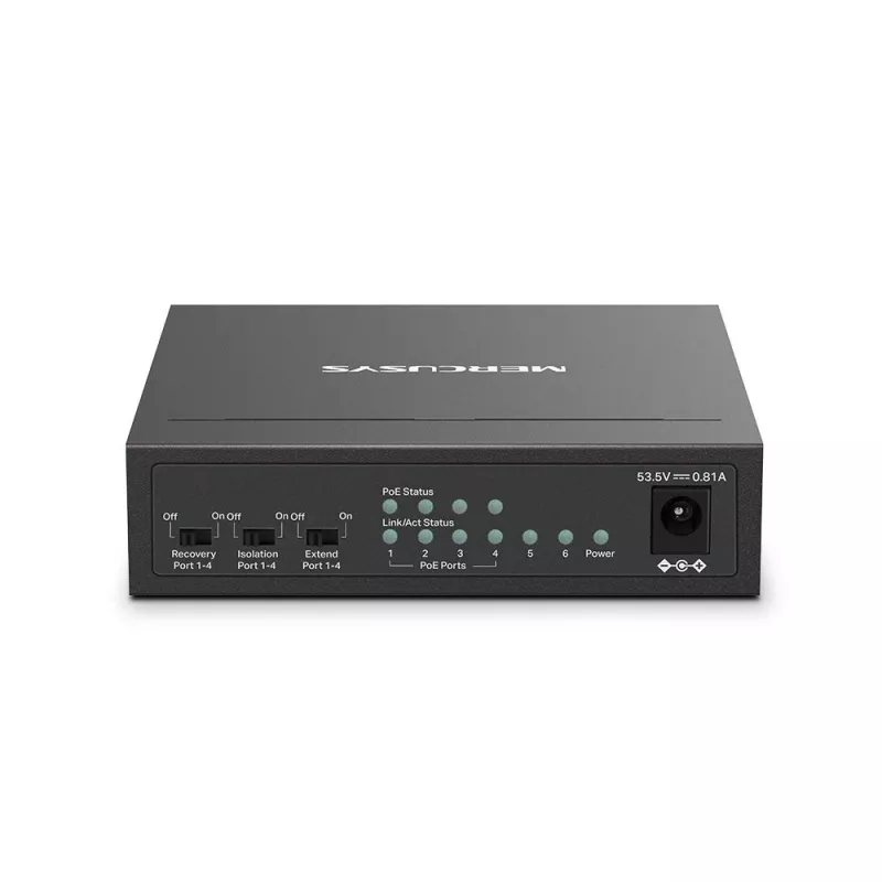 Mercusys 6-pordiline 10/100Mbps lauavõrgulüliti 4 PoE+ pordiga