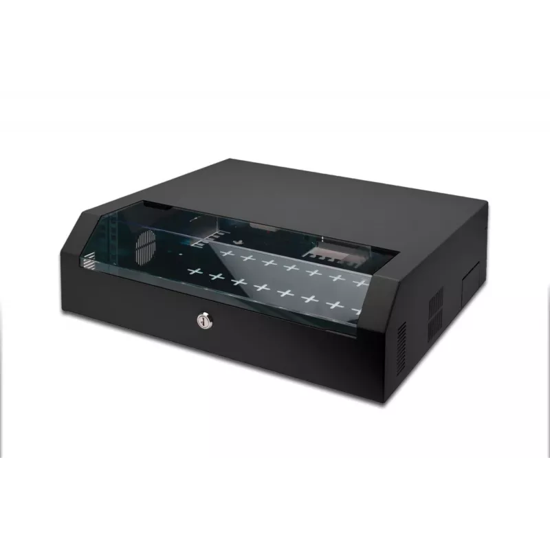 Seinale kinnitatav riiul Digitus DN-19 04U-PB-B