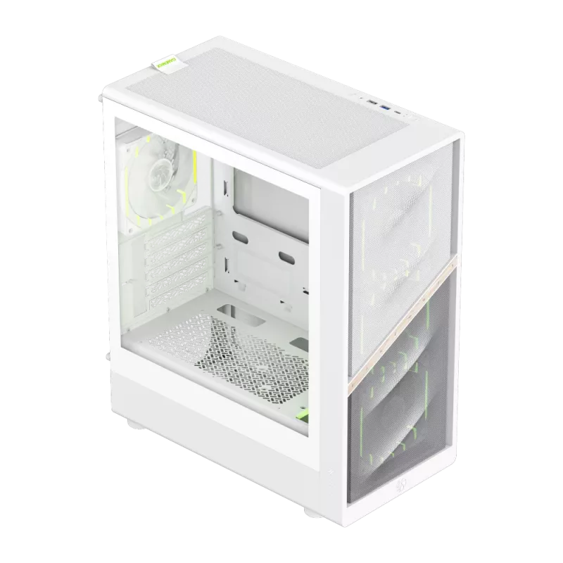 Gamemax korpus | AERIS 330 MW | Valge | Mini Tower | Toiteplokk pole kaasas