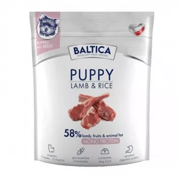 BALTICA Nutraceutic hüpoallergeenne kutsikas monoproteiin lambaliha riisiga kuiv koeratoit 1 kg