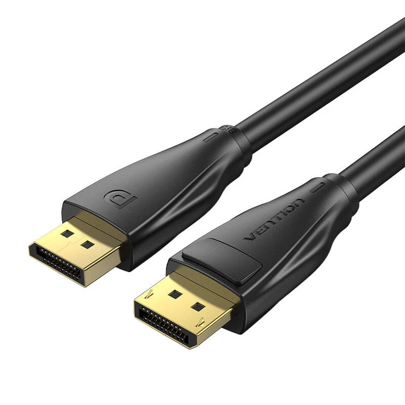 DisplayPort 1.4 kaabel Vention HCCBI, 3 m, 8K@60Hz / 4K@120Hz, 80 Gbit/s, kullatud kontaktidega, must