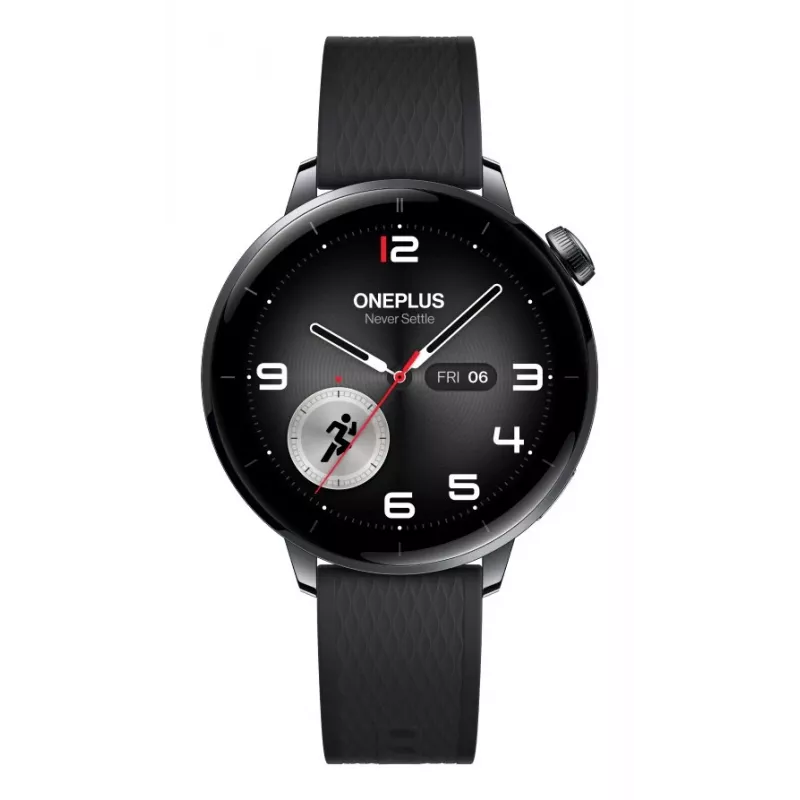 Nutikell ONEPLUS Watch 3 43mm — 1.32 tolli AMOLED, Snapdragon W5, GPS, NFC, IP68, 5 ATM, 354 mAh, roostevabast terasest korpus