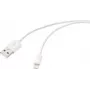 Renkforce USB-kaabel USB 2.0 USB-A-pistik, Apple Lightning-pistik 1.00 m Valge RF-6857548 (RF-6857548)
