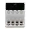 Akulaadija QOLTEC 50848 NiMH AAA (R03) ja AA (R6) elementidele LCD-ekraaniga