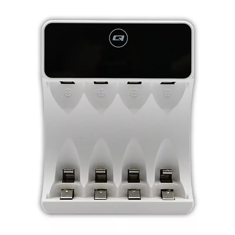 Akulaadija QOLTEC 50848 NiMH AAA (R03) ja AA (R6) elementidele LCD-ekraaniga