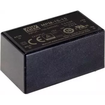 Toiteadapter MEAN WELL MPM-10-5, 10 W, 5 V väljund, 80–264 V sisend