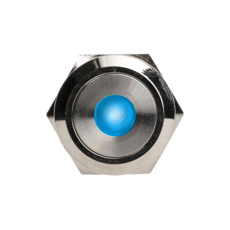 Push Button DimasTech Vandalismustaster 22mm Silverline Dot RGB PD215, 22 mm