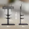 Põrandal seisev telerialus ONKRON TS5550-B 32–65 tollistele (81.3–165.1 cm) teleritele, max koormus 30 kg, VESA 100x100–600x400, kõrgus 880–1080 mm, pööre ±25°