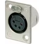Neutrik NTR-NC4FP1 - -30 - 80 °C - Must - Hõbedane - UL 94 HB - IEC 61076-2-103 - IP 40 - IEC 68-2-20 (NC4FP1)