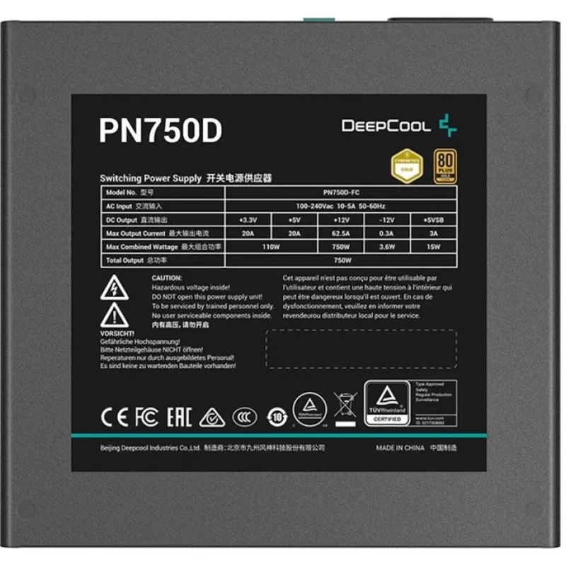 Toiteplokk Deepcool PN750D 750W Gold ATX