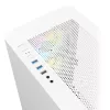 Montech AIR 100 ARGB MICRO-ATX korpus nelja eelpaigaldatud ARGB ventilaatoriga, üliminimalistlik disain, peen võrgust esipaneel, kõrge õhuvool, unikaalne külg