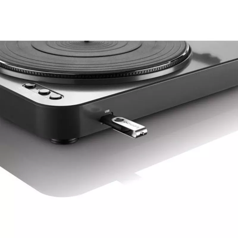 Rihmajamiga audio plaadimängija Lenco LBT-120BK Must Poolautomaatne