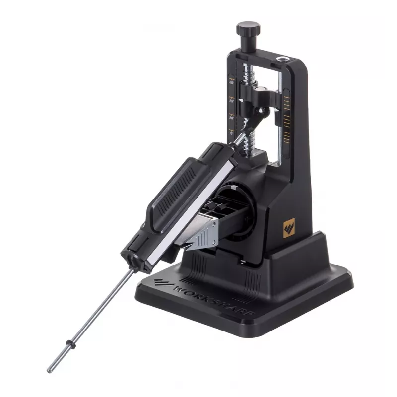 Knife sharpener Work Sharp Precision Adjust 09DX164 adjustable angle with ceramic honing rod, diamond plates, Must, 243.8×165.1×143.3 mm