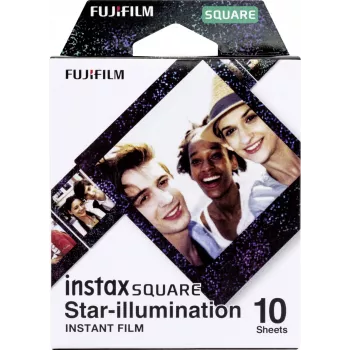 Fujifilm | Instax Square star Illumination Instant film (10pl) | 86 x 72 mm | Print Size: 86mm x 72mm, Image size: 62mm x 62mm | Kogus 10