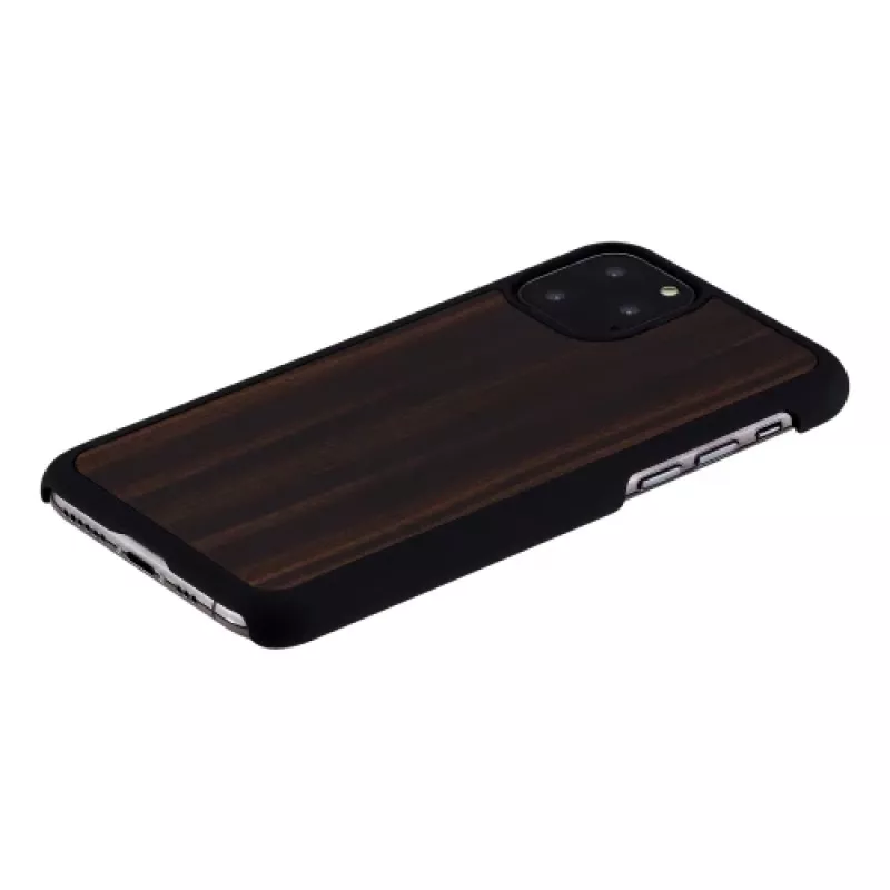 Man and wood telefonikesta iPhone 11 Pro jaoks — eebenpuidust must, tugev kaitsev tagakaas