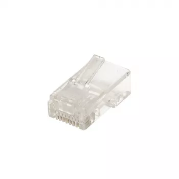 RJ45-pistik Extralink CAT5E UTP 8P8C läbipaistev isane/emane