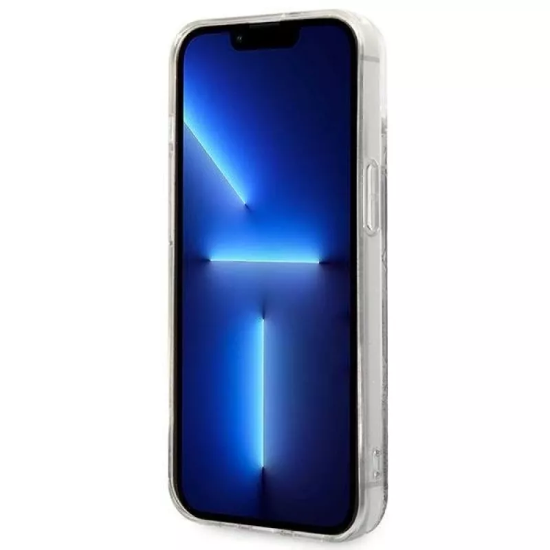 Karl Lagerfeld KLHCP14MLMNMK iPhone 14 Plus 6.7 kõva ümbris must / must Liquid Glitter Monogram