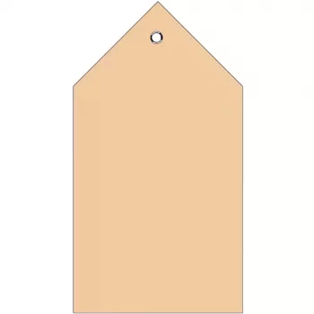 HERMA 6070 saateetikett 80x150 mm, valmistatud siledast pruunist papist, pakis 250 tk, plastikaasaga ja volditud nurgaga