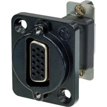 Neutrik NADB15FF-B kaabliadapter VGA must - roostevaba teras (NADB15FF-B)