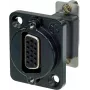 Neutrik NADB15FF-B kaabliadapter VGA must - roostevaba teras (NADB15FF-B)