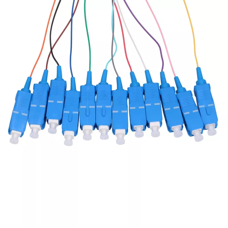 Pigtail-komplekt SC/UPC singlemode Extralink G.657A1 900 µm 1 m 12 tk 12 värvi