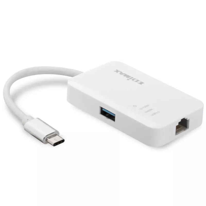 Edimax EU-4308 sülearvuti dokk/pordireplikaator USB 3.2 Gen 1 (3.1 Gen 1) Type-C valge