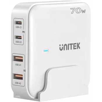 Laua-laadija Unitek P1228AWH01-EU 70W 2×USB-A 2×USB-C