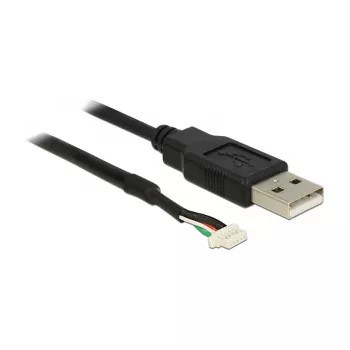 USB-kaabel DeLOCK 1,5m USB2.0-A/5p Must
