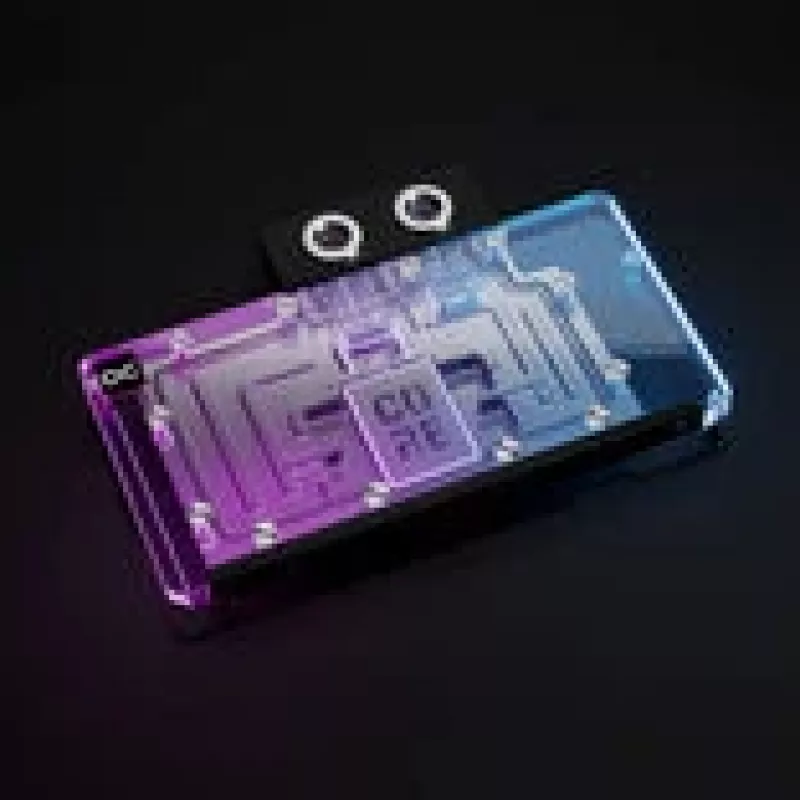 Vedelikjahutusplokk Alphacool Core RX 9070 XT Swift+ Transparent Chrome GPU-le
