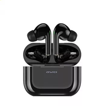 AWEI Bluetooth 5.0 T29 TWS kõrvaklapid + laadimisdokk must/must
