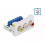 RCA-moodul DeLOCK Easy 45 3 x RCA emane port 22,5 x 45 mm