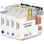 Renkforce tindikomplekt asendab Brother LC-223 (LC223VALBPDR) ühilduv must, tsüaan, magenta, kollane RF-5655920 (RF-5655920)