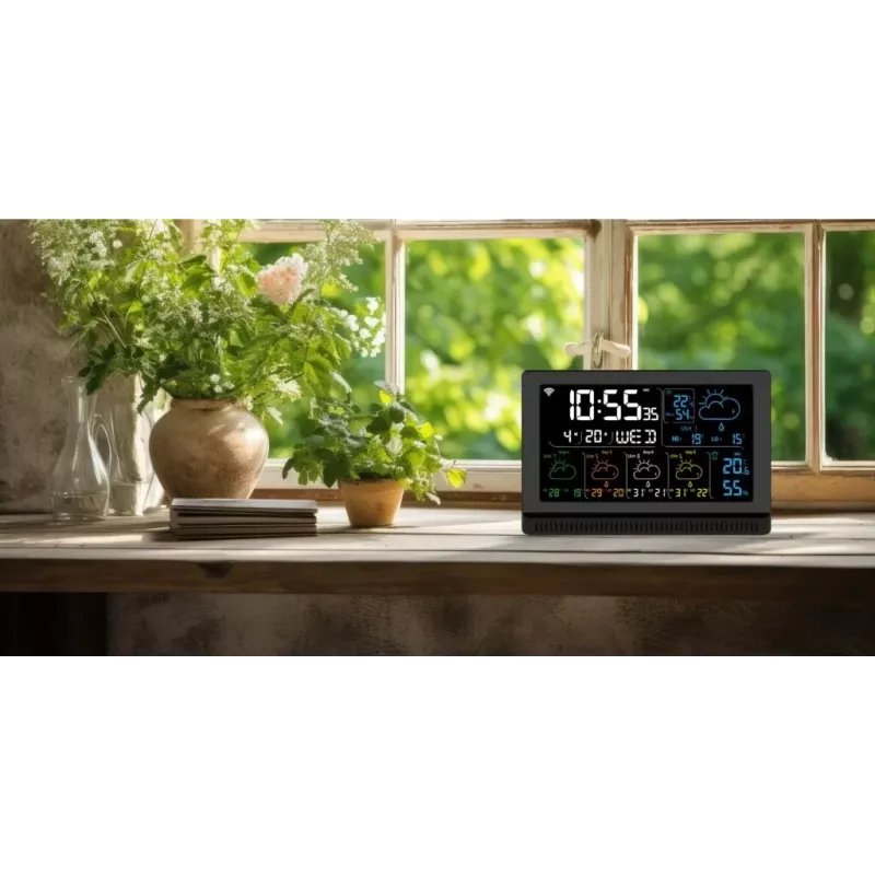 Nutikõlar MANTA MTO200B Windy Must — Bluetooth ja Wi‑Fi juhtmevaba heli, häälassistendi tugi